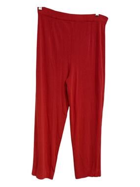 MISOOK TANGELO ORANGE Straight Ankle Stretch Pants SZ S